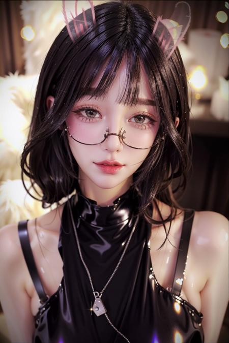 1girl, solo, animal ears, (sexy:1.2), shiny hair, shiny, shiny skin, shiny clothes, realistic, (photorealistic:1.1),
<lora:AilyV1.0-000004:1> Aily, glasses