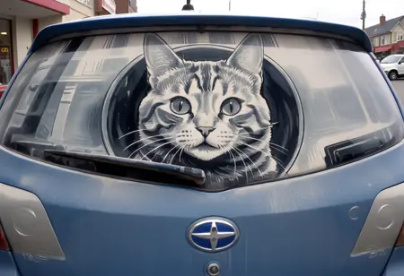 Dirty Car Art Style SDXL