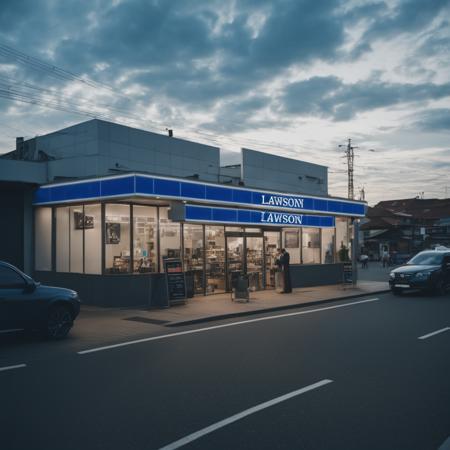 lawson, konbini, scenery, storefront, 