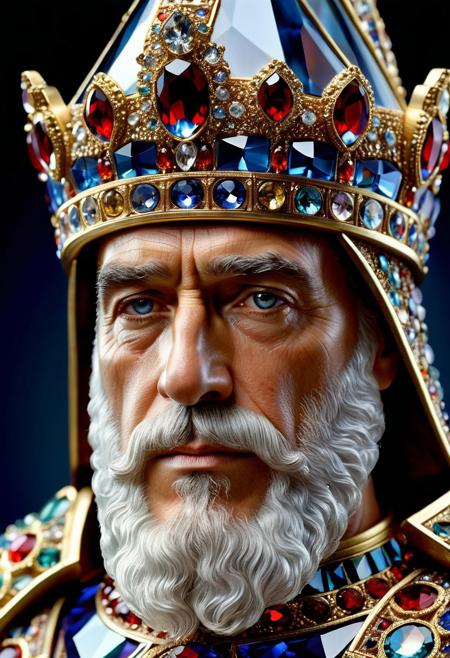 score_9, score_8_up, score_7_up, detailed photo, masterpeice, Ultrarealistic. (((cs-cr1stal-v2))), 
Emperor Charlemagne, medieval emperor, Catholic, regal, furs, gold, Bejeweled, reichskrone, shining jewels, imperial portrait