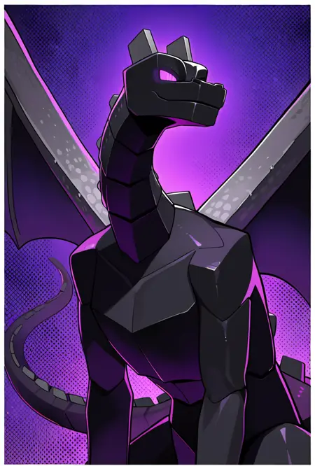 The Ender Dragon -- Minecraft Noob + Illust
