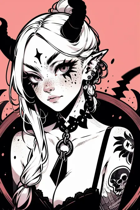 Thick Lined B&W Anime