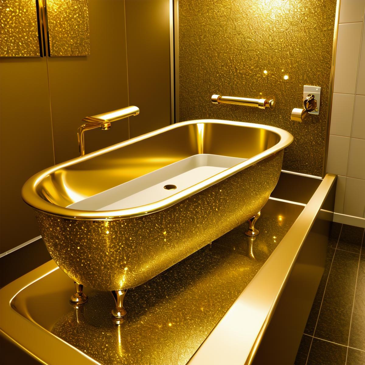 gold bathroom image by KimTarou