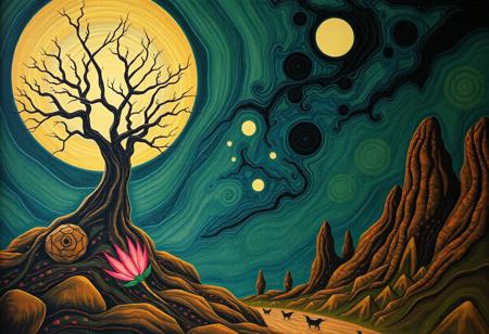 Something wicked this way comes, Style by Gustave Klimt and remedios Varo and Jocelyn Hobbie and Lee Bogle<lora:xl_more_art-full_v1:0.3>