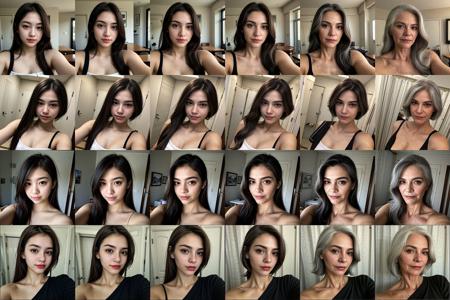 female, selfie, <lora:lcm-lora-sdv1-5:1> <lora:age_slider:0@0, 0@0.1, -2@0.1, -2@1>
