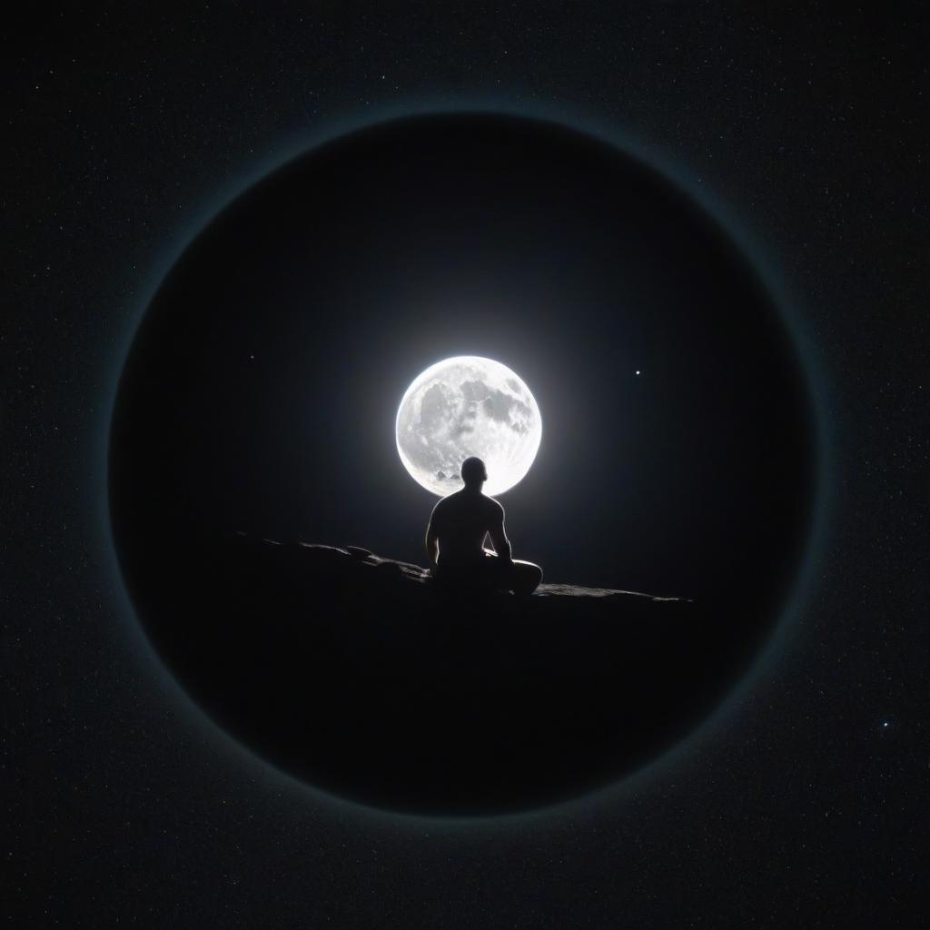 (in the moon:1.2), space, galaxy, 1man, solo, sitting on his pc, wearing a boxer, cctvfootage, aerial view, footage from a security camera, alone, sunlight, dark space, a close planet earth on background, stars, (meteor in the background:1.2),  <lora:SDXL_CCTV:1>, cctvfootage, low quality, footage