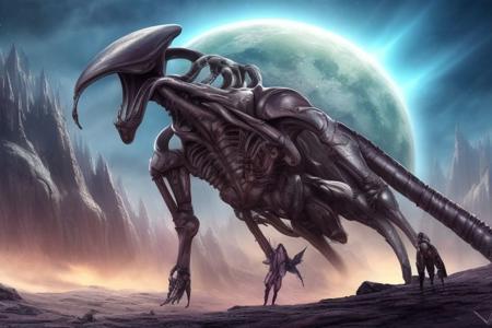 ethereal fantasy concept art of  alien wallpapers hd wallpapers  the queen Xenomorph,  in an alien space ship, videogame screenshot, by H.R. Giger,
highly detailed vfx portrait of, in a cinematic wallpaper, a detailed matte painting,stunning moody cinematography,gothic art, magnificent, celestial, ethereal, painterly, epic, majestic, magical, fantasy art, cover art, dreamy