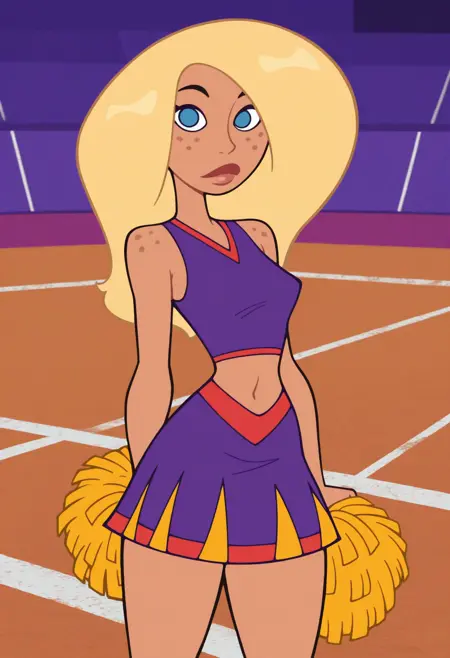 Jessica, blonde cheerleader from Middleton High School, (Kim Possible), LoRA, PonyXL