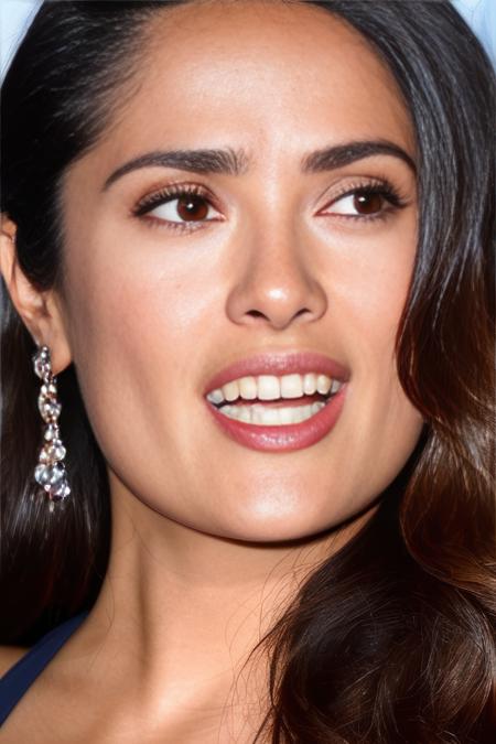 photo of salmahayek looking at viewer, professional photograph, Zeiss 50mm F8, award-winning photo, unity 8k wallpaper, ultra detailed, beautiful, aesthetic, perfect lighting