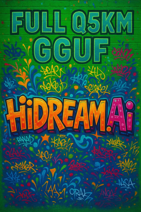 HiDream I1 FULL [GGUF+FP8+F16] with ComfyUI workflow Q5KM