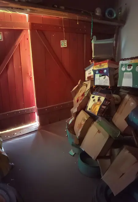 Old abandoned barn (realistic drawing)