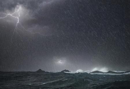 Giant Eldritch Creatures, Current surge, noir, in the eye of a deep sea storm,thunderstorm, dark atmosphere, very realistic photography,