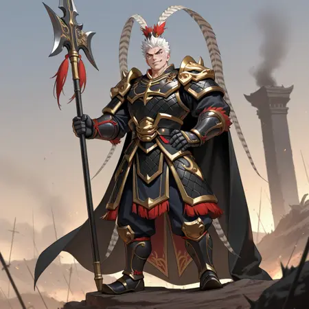 Lu Bu’s Legacy (吕布) : Feather Crown (稚翎冠) & Fangtian Ji (方天戟)LoRA