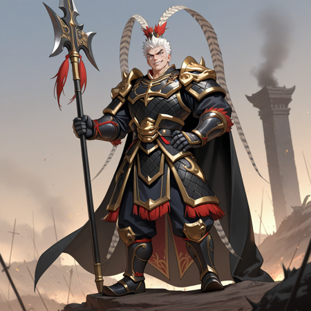 Lu Bu’s Legacy (吕布) : Feather Crown (稚翎冠) & Fangtian Ji （方天戟）LoRA v1.0