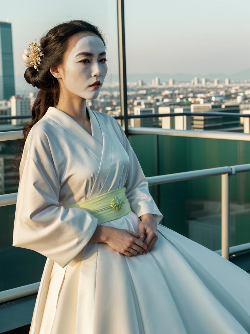 00123-1107106562-cyberrealistic_v40-__lora_rnk-29_1__rnk,japanese_kepatsu_hair,white_painted_face_,green_japanese_satin_dress,front_view,masterpiece,night,cityscape.jpg