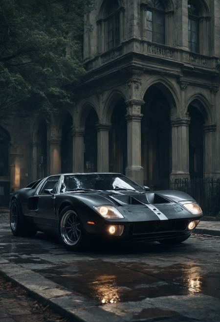 Gothic style <lora:Eddie Mendoza CLIP-000005:1>,car,motor vehicle,ground vehicle,vehicle focus,concept art,gt40 [3],Eddie Mendoza, . Dark, mysterious, haunting, dramatic, ornate, detailed