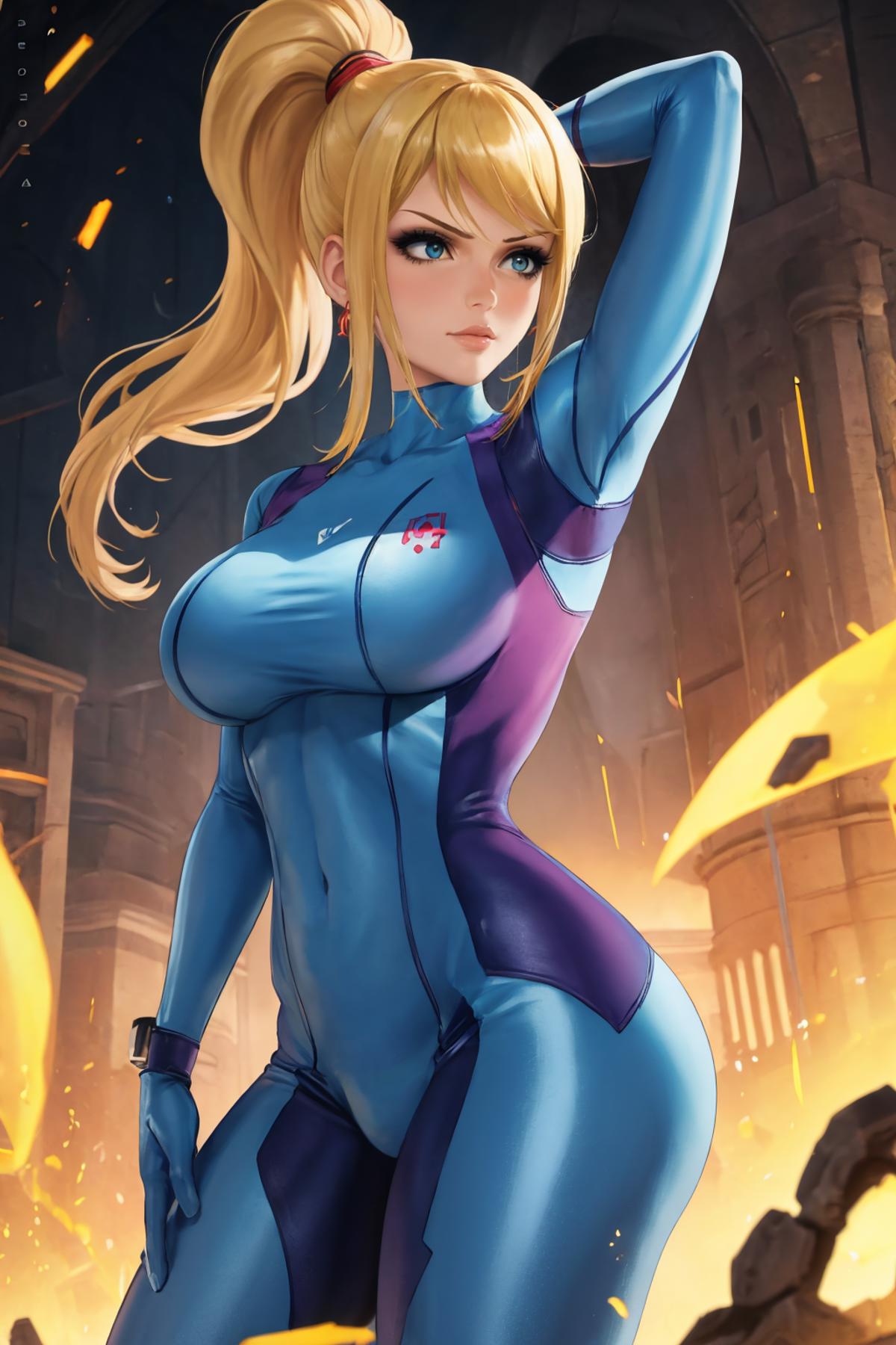 Samus Aran (Metroid) LoRA image by richyrich515