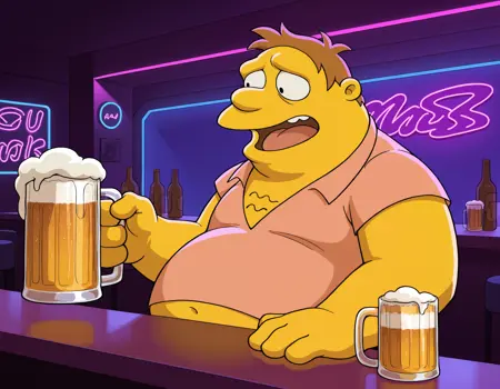 barney gumble - The Simpsons ( Illustrious )