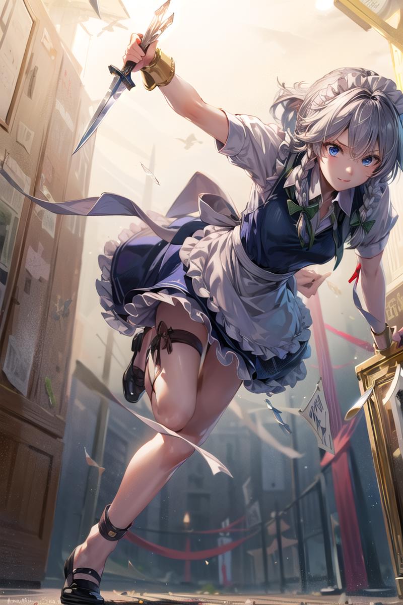 izayoi sakuya (touhou) 十六夜咲夜 东方project image by Nag_