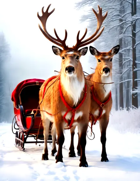 Santa's Reindeer Sleigh [SDXL]