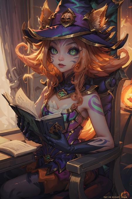 bewitching neeko, witch hat, witch costume, cat tail, 