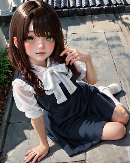 puni clothes series_V5 frill bow-tie dress_V1.0