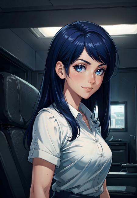 (masterpiece:1.2, best quality:1.2, beautiful, high quality, highres:1.1, aesthetic), detailed, extremely detailed, ambient soft lighting, 4K, perfect lighting, perfect face, perfect eyes,  <lora:Samantha:0.4> 1 girl, samantha, blue hair, blue eyes, smile