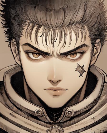 guts and griffith (berserk) drawn by nisino2222