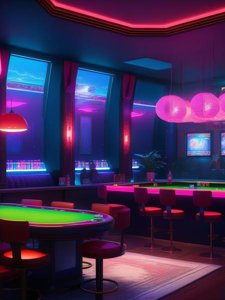 <lora:03realismPainting_Hap_XL:2.6>, secret poker club, interior ambience, vaporwave, melancholic, nostalgic, highly detailed, cyberpunk, neon, night, unreal engine, greg rutkowski, loish, rhads, beeple, makoto shinkai and lois van baarle, ilya kuvshinov, rossdraws, tom bagshaw, alphonse mucha, global illumination, detailed and intricate environment
