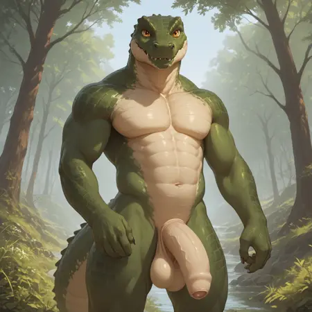 anthro alligator crocodile [PONY XL]
