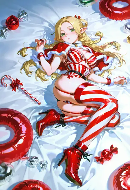 Candy Cane Latex Lingerie