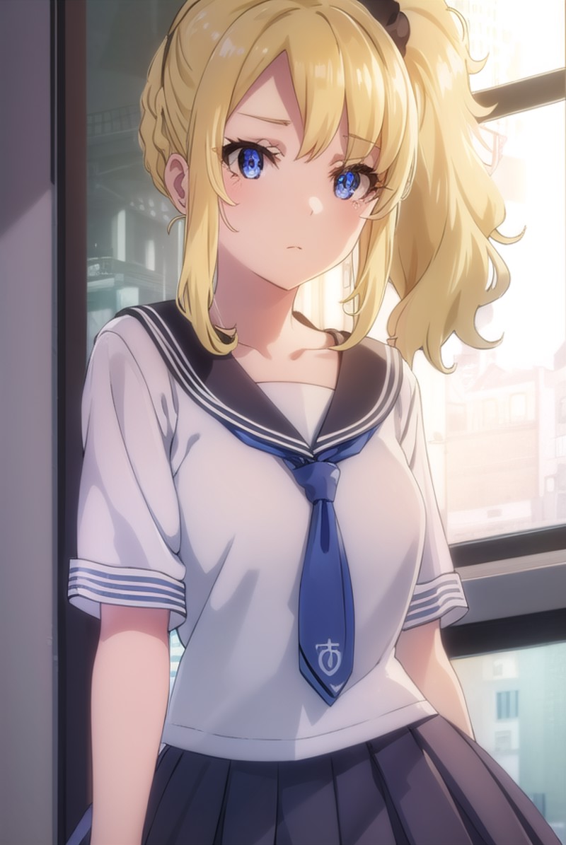 nodokatoyohama, <lora:nodoka toyohama s1-lora-nochekaiser:1>, 
nodoka toyohama, bangs, blue eyes, blonde hair, hair orname...