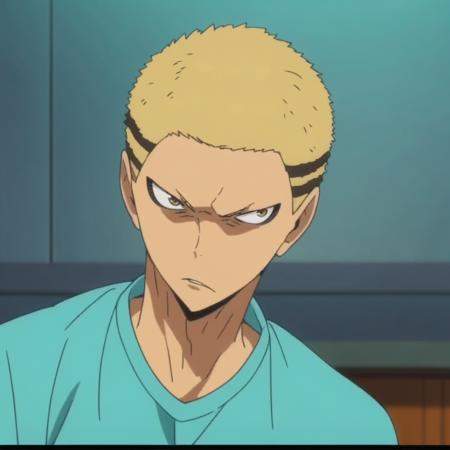 Kenaikyu, blonde buzz cut