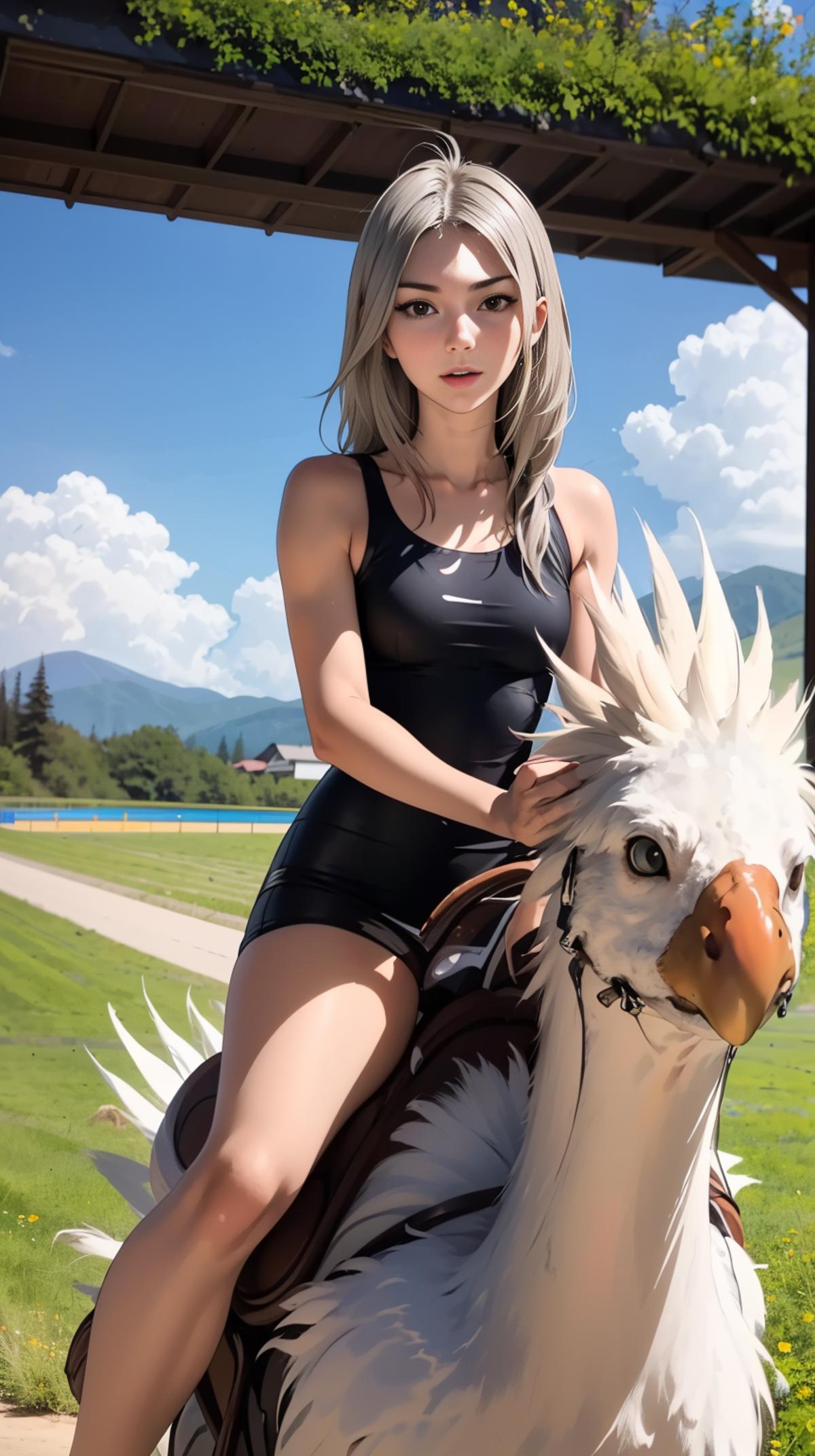 Chocobo Riding (Final Fantasy) LoRA image by mnemic