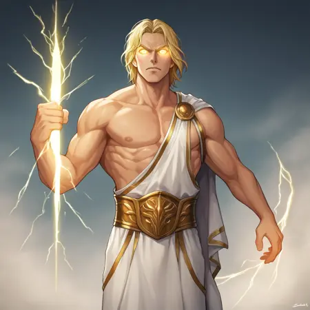 Holding Zeus ThunderBolt [ Concept ] [ Weapon] [ PXL / illustrious ] by Leaf