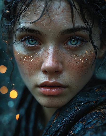photorealistic Her eyesâdeep pools of obsidianâhold secrets older than the stars. They shimmer with the wisdom of forgotten civilizations, and when she gazes upon you, it feels as though she peers into the very fabric of your soul. Her lashes, delicate as moth wings, cast shadows upon her porcelain skin. <lora:MJ52:0.5>, Cinematic photography, movie mood, cinematic light, compelling composition, storytelling elements, conveys emotion, mood, and narrative depth, creating visually striking images that feel like still frames from a film . highly detailed, lifelike, precise, accurate