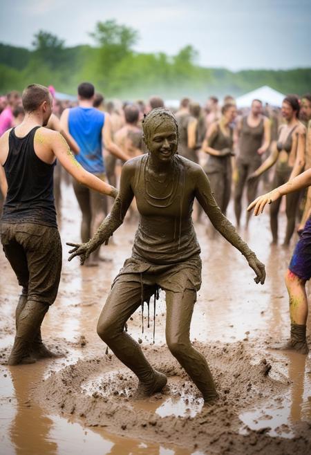 dancing in rave mud