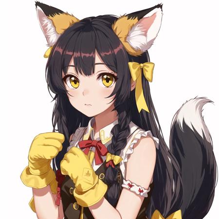 <lora:retro_ham_avas_jun_rifl:1>,


1girl, elbow gloves, fox ears, fox tail, gloves, hair ribbon, long hair, ribbon, tail, yellow eyes