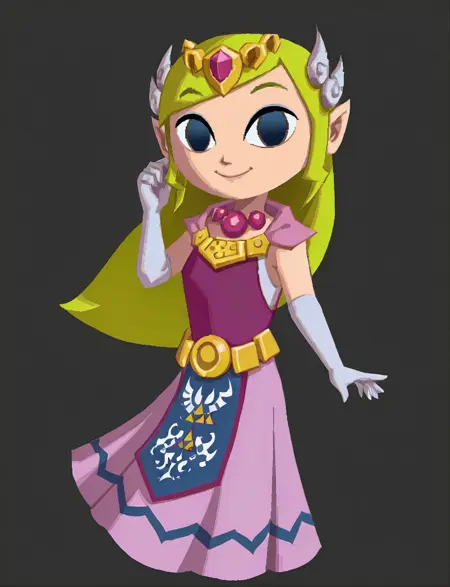 Toon Zelda (Wind Waker/Spirit Tracks) commission