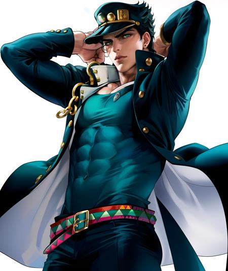 jojo's bizarre adventure, jotaro kujo, manga cover,, Stable Diffusion