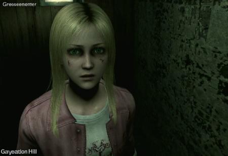 white skin girl, thin, oval face, green eyes, almond eyes, straight nose, blonde hair, long hair, straight hair,   horror pink style, 3d model, horror protagonist,female, PS2, PlayStation japan horror, low quality, silent Hill 2, Resident Evil, octane render,detailed, volumetric, dramatic lighting, eerie, dark, spooky, suspenseful, grim, detailed, distressed, edgy, rock and roll vibe, dark, mysterious, haunting, dramatic, ornate, PlayStation 2 graphics, PlayStation 1