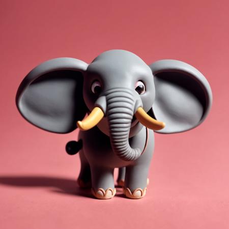 A elephant,
Clay Animation, Clay,<lora:ClayAnimation15PasWithTE:1>