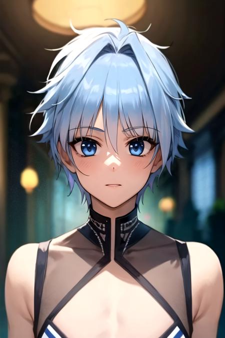 fuyuhiko_nishino, blue hair, blue eyes, short hair