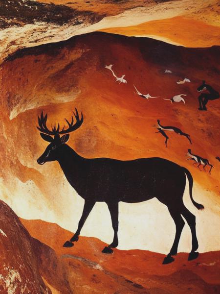 <lyco:Lascaux:1.0> detailed Lascaux cave painting