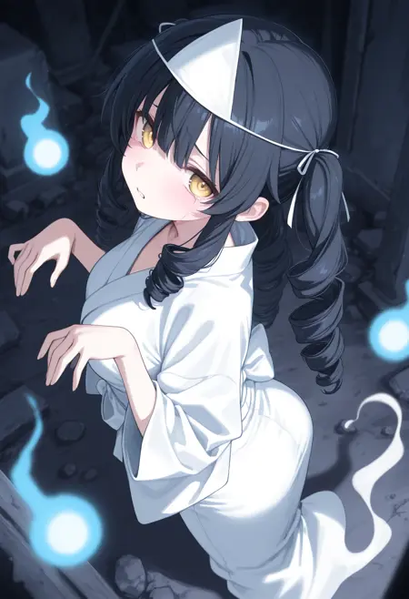 [Illust&XL&Pony] triangular headpiece / shiroshouzoku / 白装束 / 天冠 / 三角巾 / 幽霊