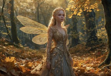 score_9, score_8_up, score_7_up, score_6_up, score_5_up, score_4_up, cinematic film still of, dramatic light, fairy, 1girl(tiny, slim, thin, dressed in leaves, golden hair, long hair, silver eyes, cute face, graceful, dragonfly wings)
full body shot, photograph, 8k, high quality, twilight, enchanted forest