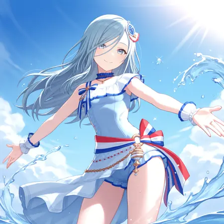 Blue Marine Frill Flair (Hinomori Shizuku) / Project SEKAI