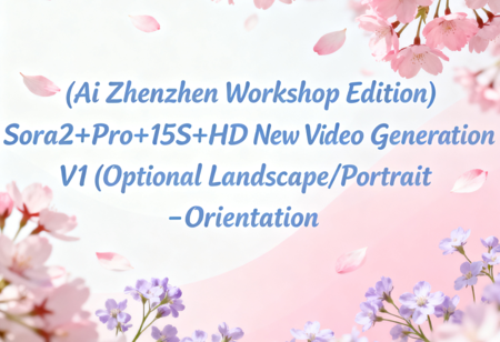 (Ai Zhenzhen Workshop Edition) Sora2+Pro+15S+HD New Version Video Generation V1 (Optional Landscape/Portrait Orientation - Base Price 1.7) v1.0