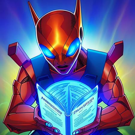 evang, masterpiece, an Alien sitting in a library reading a book, sweatshirt, best quality, wallpaper, HDR, high quality, high-definition, extremely detailed, (beautiful interior), (beautiful detailed eyes}, (detailed light),