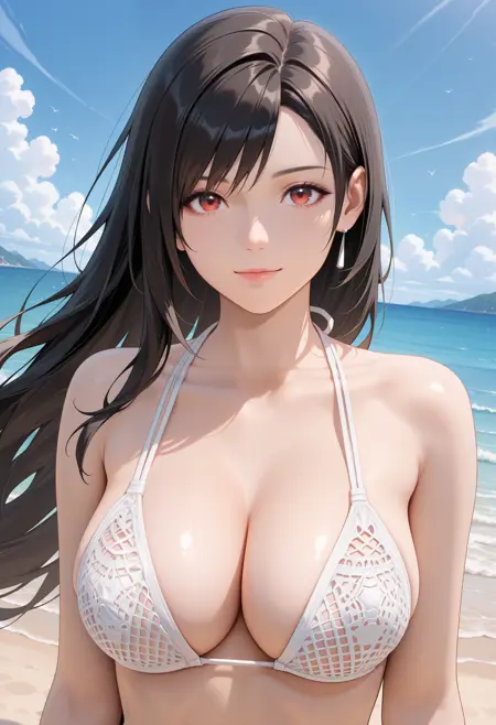 Ran (Orchid) Fishnet bikini - DOAXVV Outfit (Illustrious)